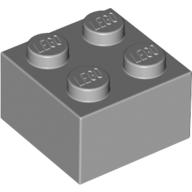 Lego kostka (kostička) 2x2, světle modro šedá (4211387)